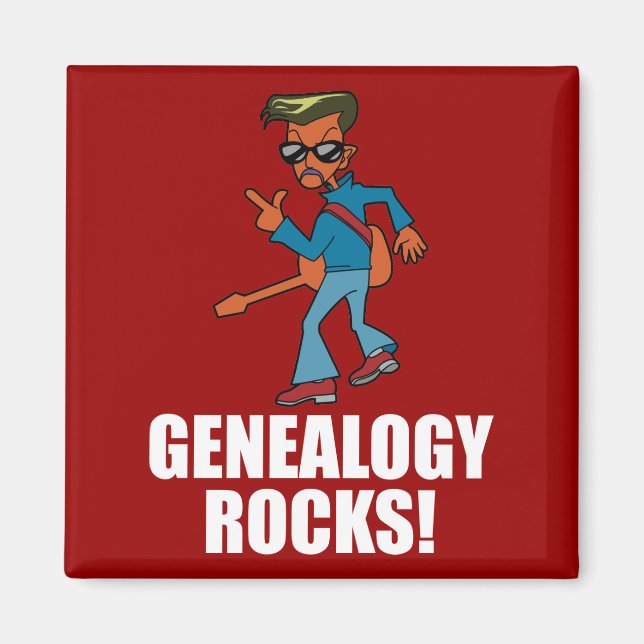 Genealogy Rocks Magnet (Front)