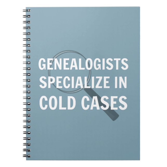 Genealogy Spiral Bound Notebook (Blue) (Front)