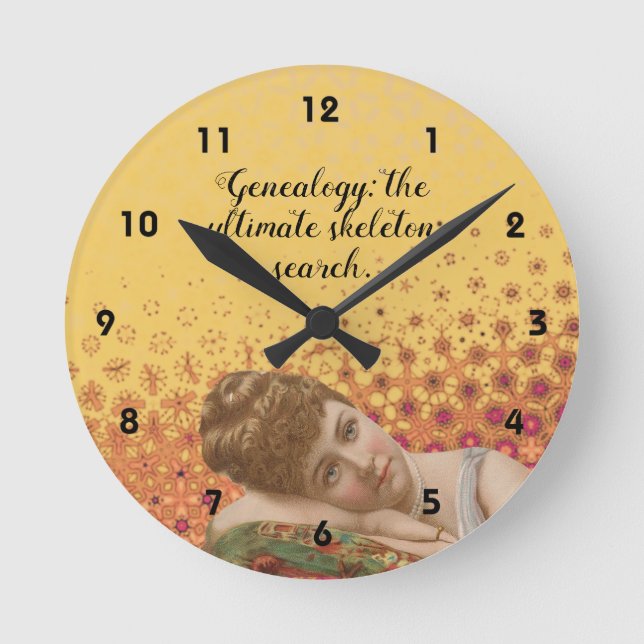 Genealogy: the ultimate skeleton search. round clock (Front)