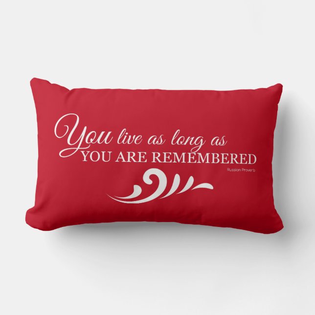 Genealogy Throw Pillow (Red) (Front)