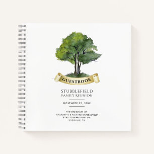 Genealogy Tree Family Reunion Guestbook Notebook