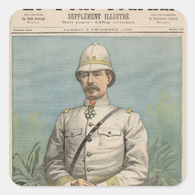 General Alfred Amedee Dodds  in Dahomey Square Sticker (Front)