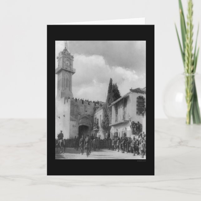 General Allenby in Jerusalem 1917 Card (Front)