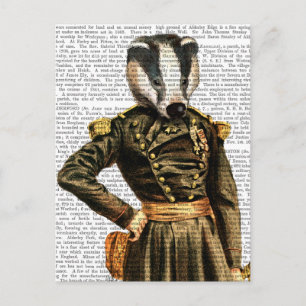 General Badger Postcard
