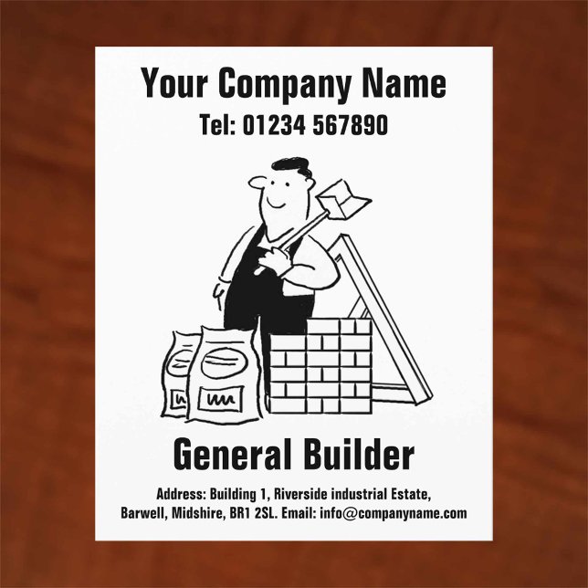 General Builder Cartoon Design Flyer (Creator Uploaded)