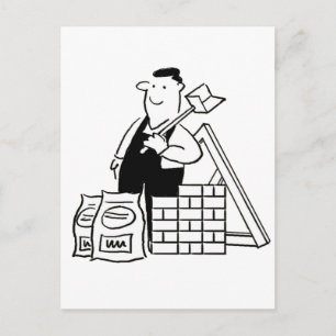 General Builder Cartoon Postcard