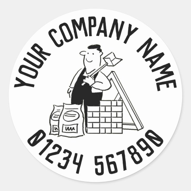 General Builder Promotion Classic Round Sticker (Front)