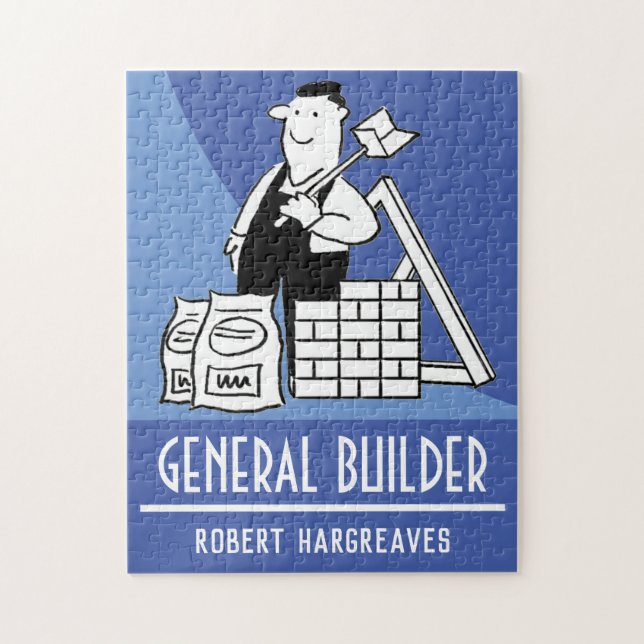 General Builder with Building Materials. Jigsaw Puzzle (Vertical)