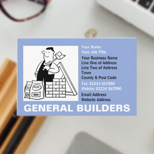 General Builders Cartoon Business Card