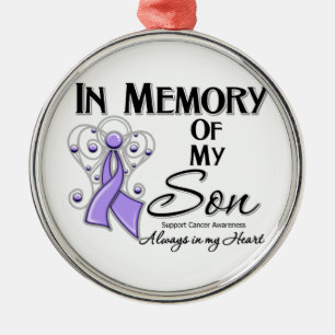 General Cancer In Memory of My Son.png Metal Tree Decoration