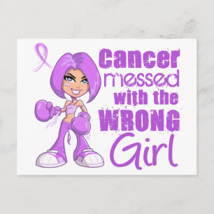 General Cancer Messed With Wrong Girl Postcard