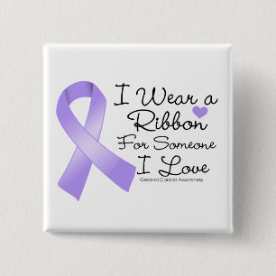 General Cancer Ribbon Someone I Love 15 Cm Square Badge