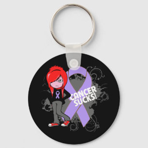 General Cancer Sucks Key Ring