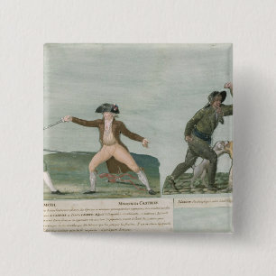 General Charles Lameth and Charles Eugene 15 Cm Square Badge
