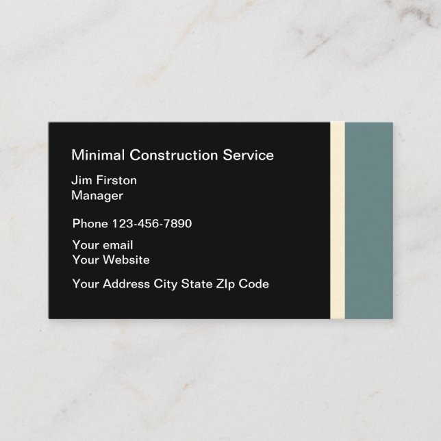 General Construction Services Business Card (Front)
