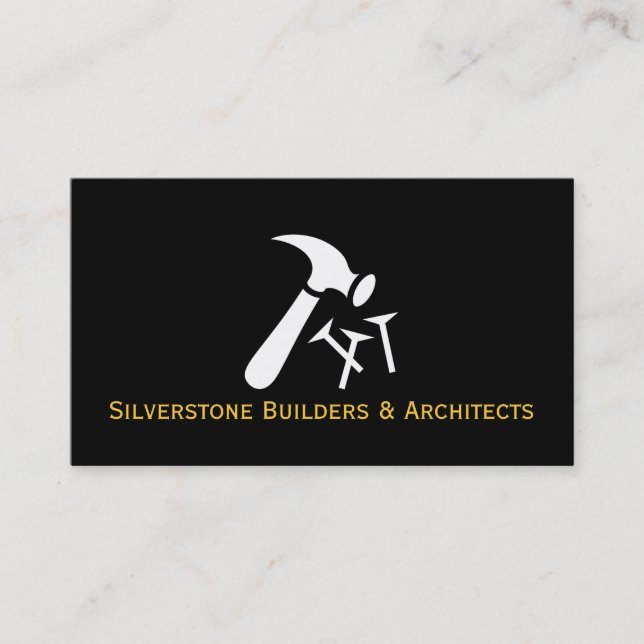 General Contractor Builder Architects Construction Business Card (Front)