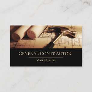 General Contractor Builder Manager Construction Business Card