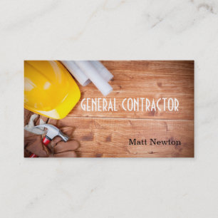 General Contractor Builder Manager Construction Business Card
