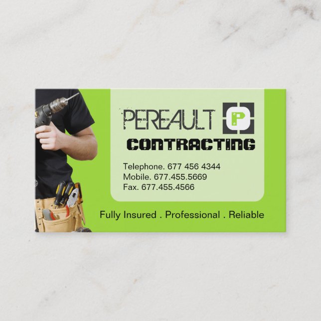 GENERAL CONTRACTOR BUSINESS CARD (Front)