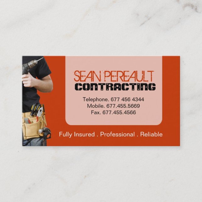 GENERAL CONTRACTOR BUSINESS CARD (Front)
