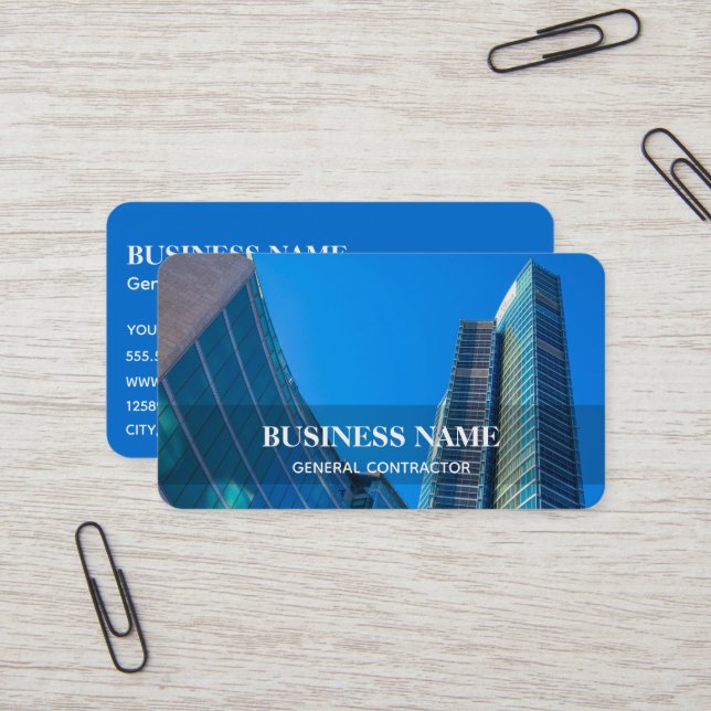 General Contractor Business Card (Front/Back In Situ)
