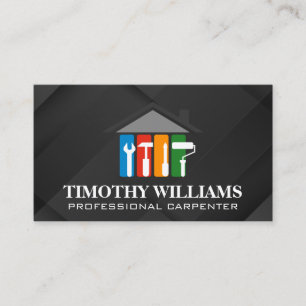 General Contractor Home Renovation Properties Business Card