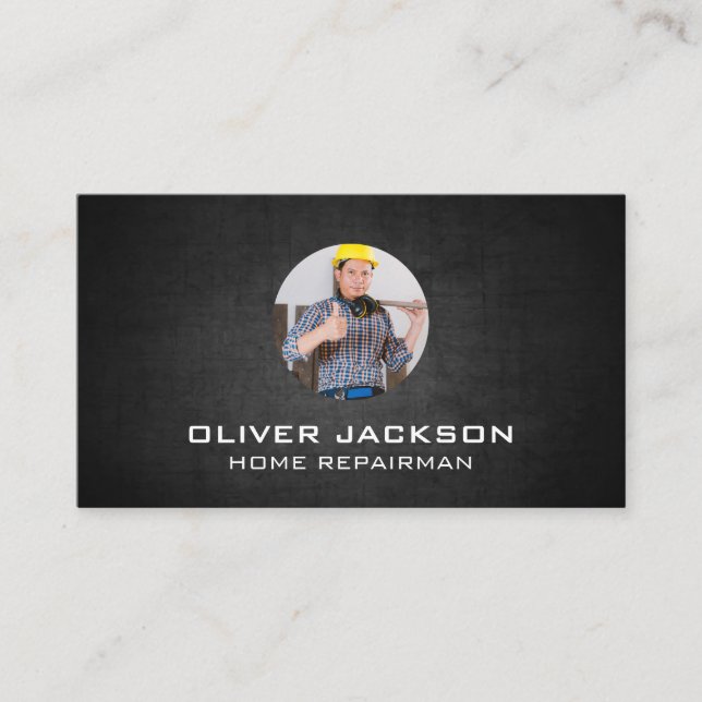 General Contractor | Home Repairman | Construction Business Card (Front)