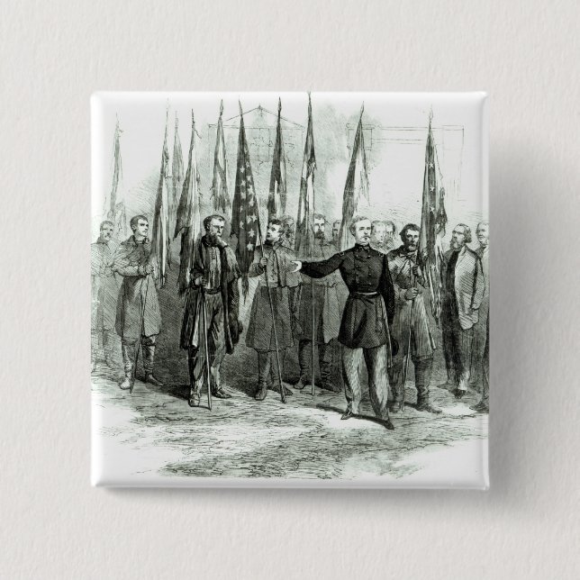 General Custer 15 Cm Square Badge (Front)