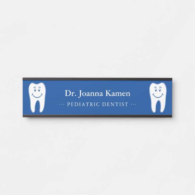 General Dentist | Smiling Teeth Door Sign (Front)
