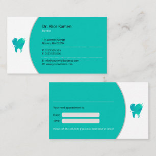 General Dentist Teeth Appointment Card