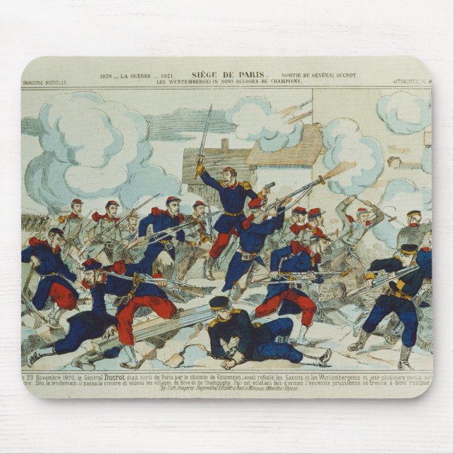 General Ducrot  at the Battle of Champigny Mouse Pad (Front)