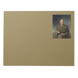 General Dwight Eisenhower 5 Star Painted Portrait Notepad