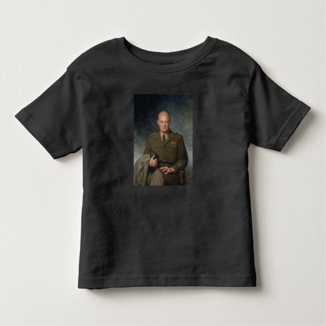 General Dwight Eisenhower 5 Star Painted Portrait Toddler T-Shirt (Front)