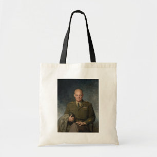 General Dwight Eisenhower 5 Star Painted Portrait Tote Bag