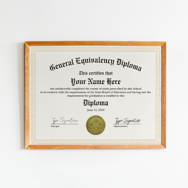 General Equivalency Diploma, High & Home School Poster (Creator Uploaded)