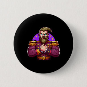 General Flexing Muscles Fan Lover Bodybuilding Gym 6 Cm Round Badge