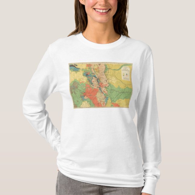 General Geological Map of Colorado T-Shirt (Front)
