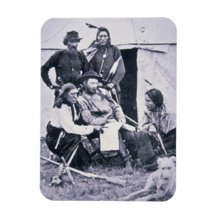 General George A. Custer (1839-76) with his Indian Magnet