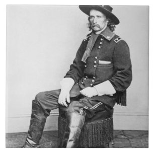 General George A. Custer (b/w photo) Ceramic Tile