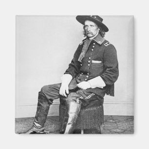 General George A. Custer (b/w photo) Magnet