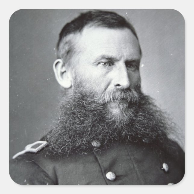 General George Crook (b/w photo) Square Sticker (Front)