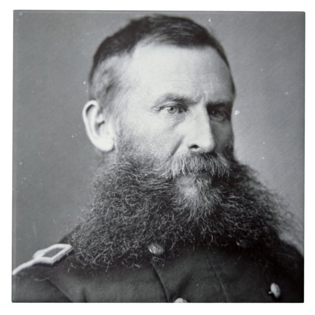 General George Crook (b/w photo) Tile (Front)