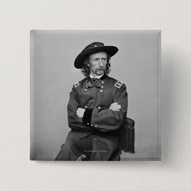 General George Custer 1 15 Cm Square Badge (Front)