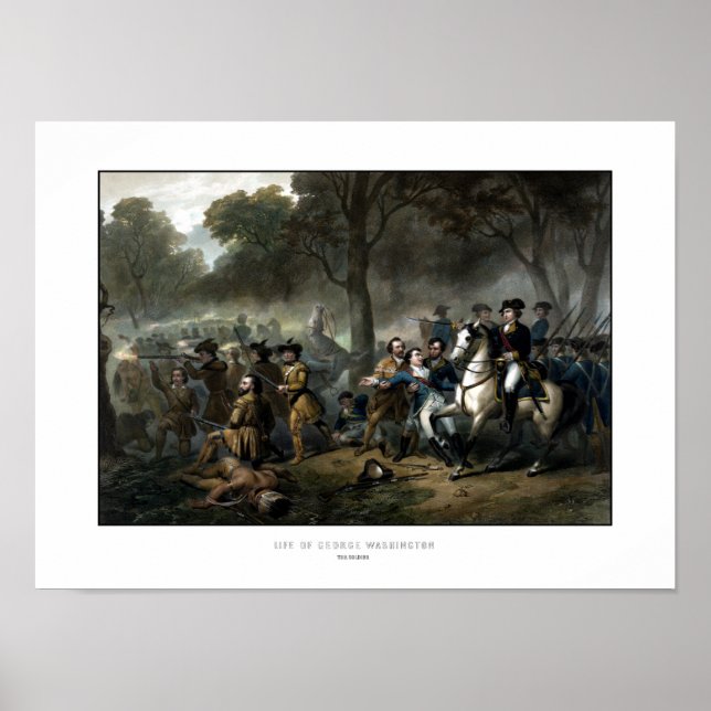 General George Washington In Battle Poster (Front)