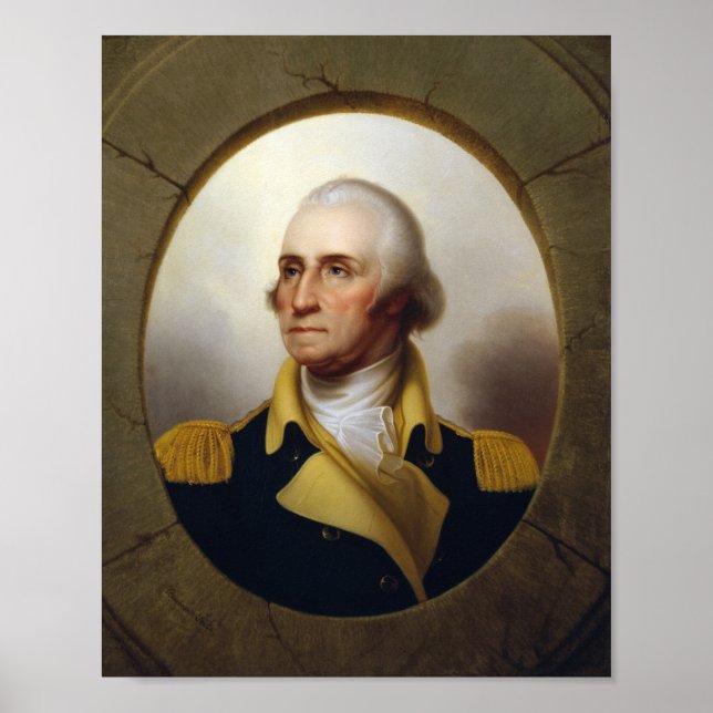 General George Washington Porthole Painting Poster (Front)