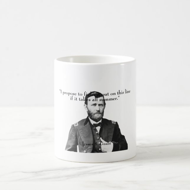 General Grant and Quote Coffee Mug (Center)