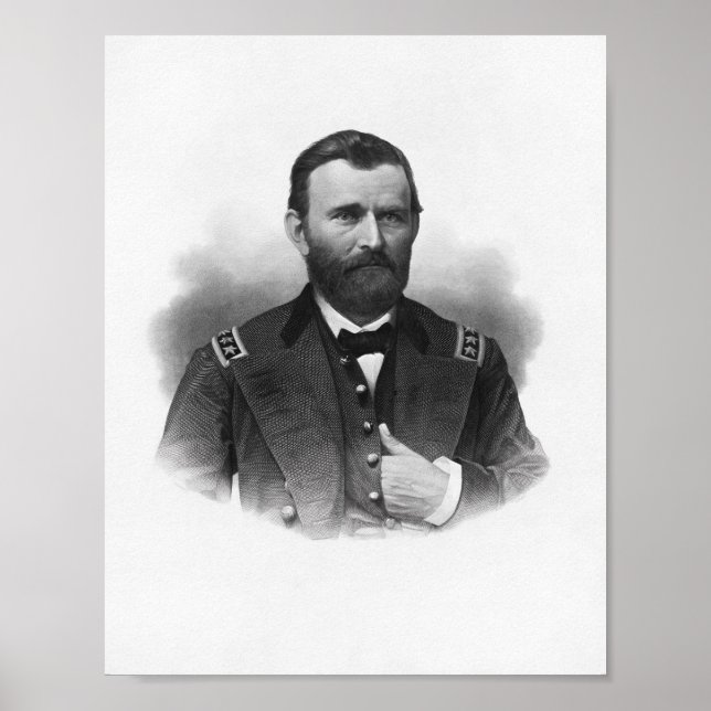 General Grant Engraved Portrait Poster (Front)
