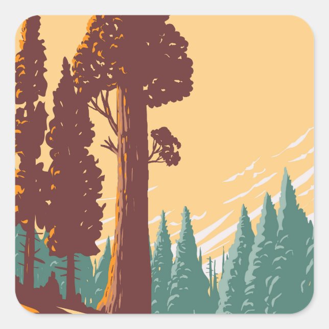 General Grant Tree Trail Square Sticker (Front)