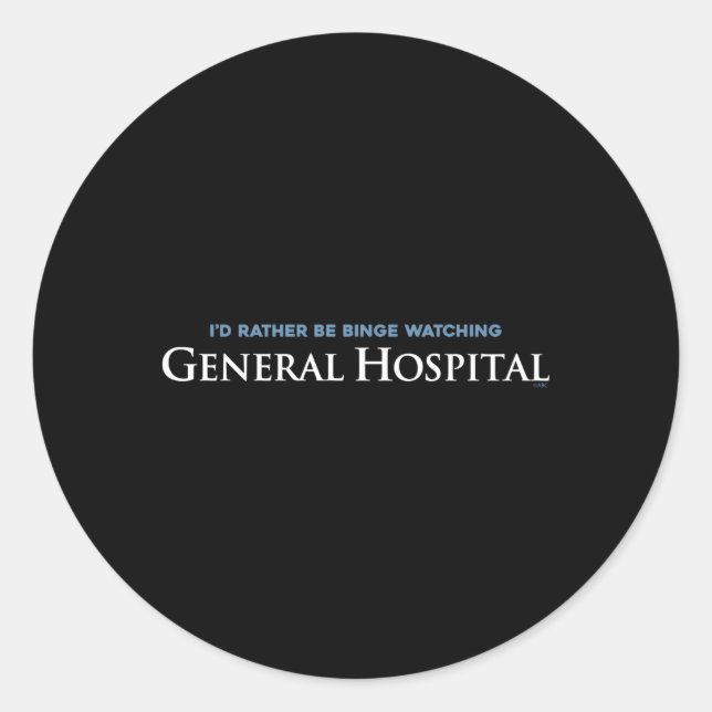 General Hospital Binge Watching Classic Round Sticker (Front)
