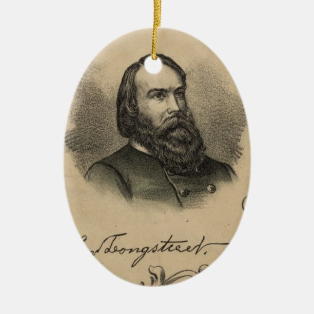 General James Longstreet Ceramic Ornament (Front)